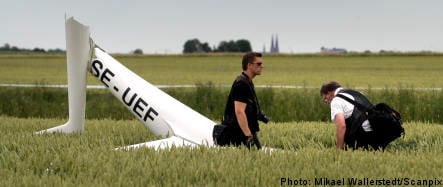 Woman dies in Uppsala plane crash