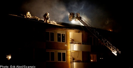 Fire ravages Mölndal apartment building