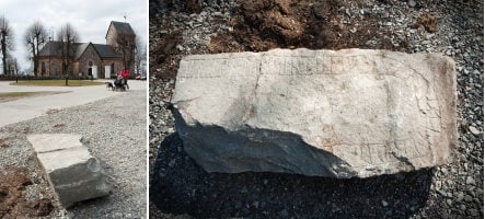Intact runestone found in church car park