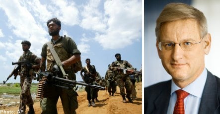 Bildt to Sri Lanka for ceasefire talks