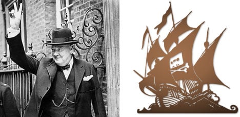 Pirate Bay cites Churchill in online comeback