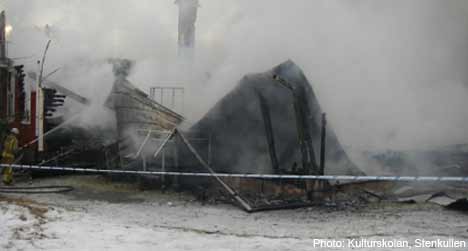 School destroyed in suspected case of arson