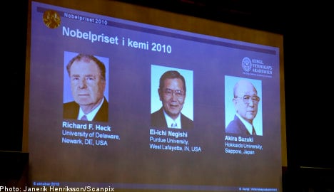 Chemistry Nobel shared by three scientists