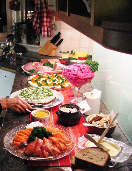 A Swedish <i>julbord</i><br>If you didn’t grow up with the julbord tradition it may appear to simply be a buffet of everyday foods, but the julbord (literally Christmas table) is near and dear to many a Swede’s heart. Photo: Maia Brindley Nilsson