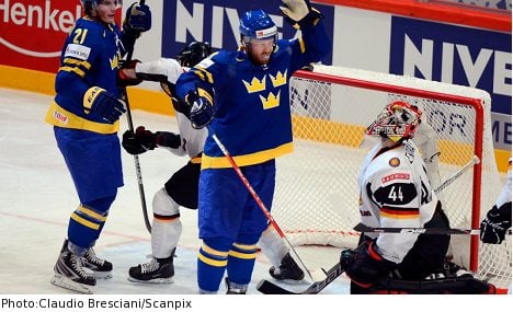 Sweden beat Germany in fourth world hockey win