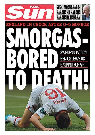 Aftonbladet continued their crusade with a mock-up of Saturday morning's the Sun.Photo: Aftonbladet