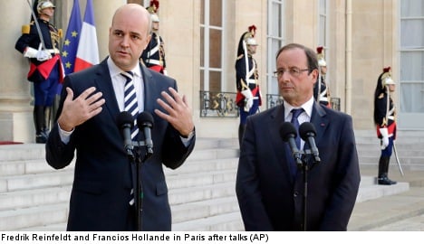 Reinfeldt uses Paris meet to pan EU banking union
