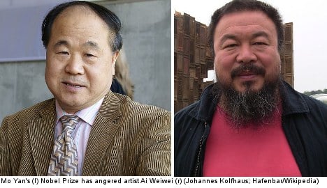 Mo Yan win 'denigrates' Nobel lit prize: artist