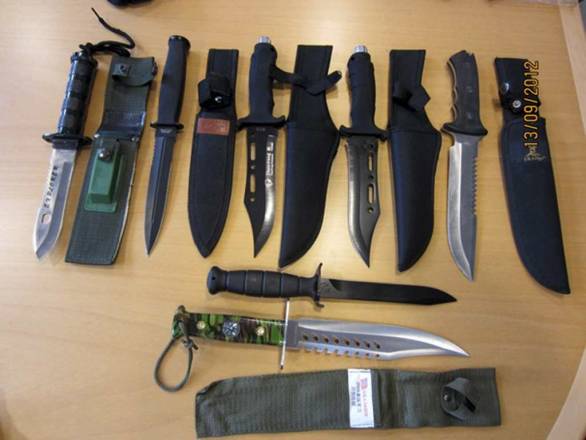A knife collection was also confiscatedPhoto: Polisen