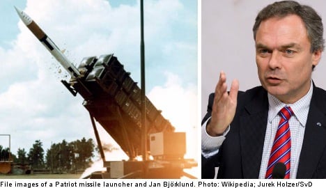 Use Patriot missiles to defend Sweden: minister