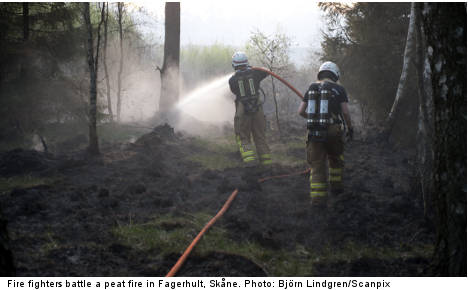 Vast peat fire in Skåne may burn for weeks