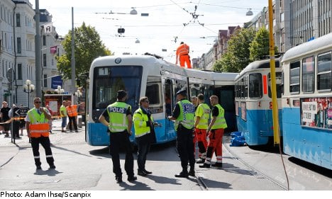 Eight hurt as Gothenburg trams collide