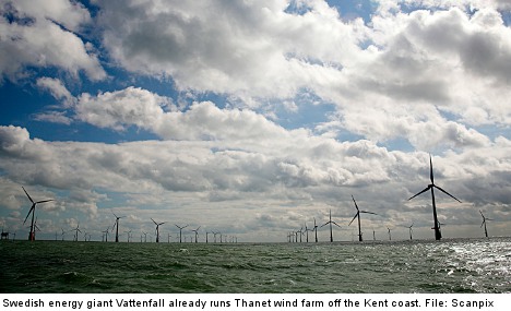 Swedish wind turbines to power UK households