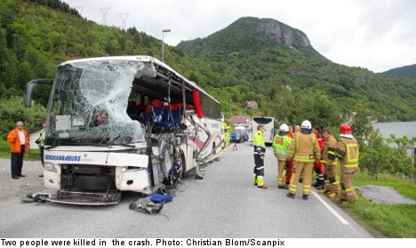 Two dead after Swedish bus crash in Norway