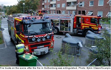 Fire hits Gothenburg flats: ‘It was like a bomb’