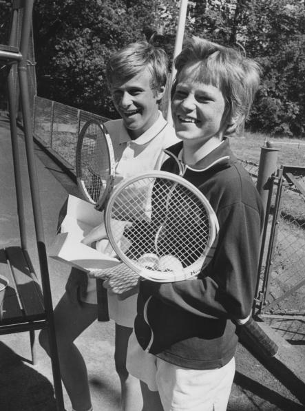 A young Borg (left) at age 13. His interest in tennis grew from a fascination with a golden tennis raquet that his father won at a table-tennis tournament.Photo: Scanpix