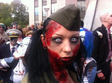 Zombies on the march in Stockholm