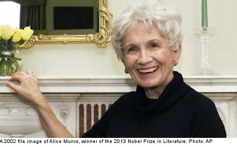 Alice Munro wins 2013 Nobel Prize in Literature