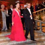 Queen Silvia arrives with Nobel Foundation chairman  Carl Henrik HeldinPhoto: TT