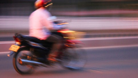 Three moped riders run over policeman
