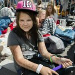 Sara Fredriksson,12,from Eskilstuna sporting some One Direction garb. Photo: Claudio Bresciani / TT