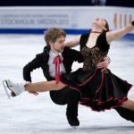 Barbora Silna and Juri Kurakin, Austria,  during the Ice Dance/Short Dance competition on January 28th.Photo: TT