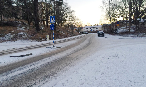Arctic blast brings snow and ice to Swedish roads