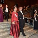 Queen Silvia arriving for the Nobel banquet.Photo: Fredrik Sandberg/TT