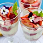 Swedish summer strawberries with elderflower parfait