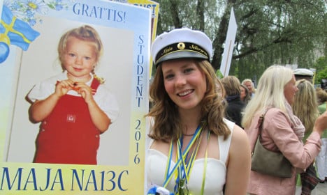 Maja Sellergren during her high school graduation/Photo: Private