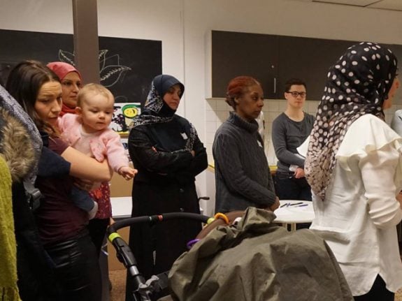 This young German is scared of making babies cry, so we sent him to a Swedish baby meeting