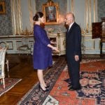 Victoria meets the president of Afghanistan in 2015 when she was pregnantPhoto: Fredrik Sandberg/TT
