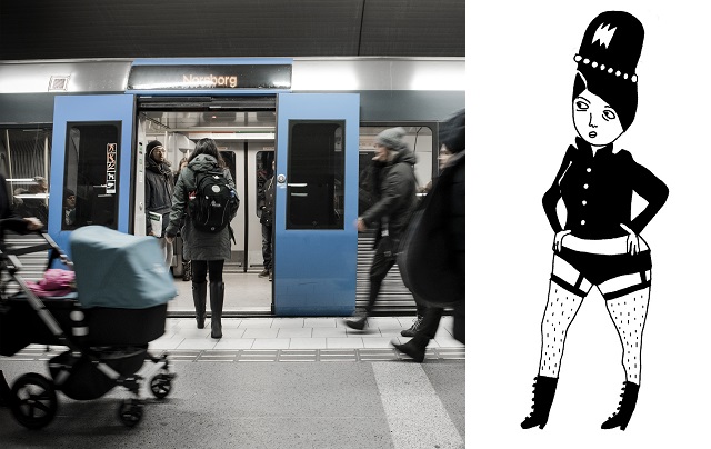Stockholm subway gets new display of 'menstrual art'
