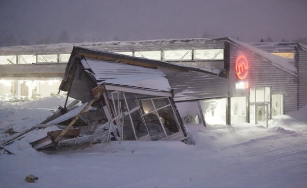 IN PICTURES: Snowstorm blasts Sundsvall in Sweden