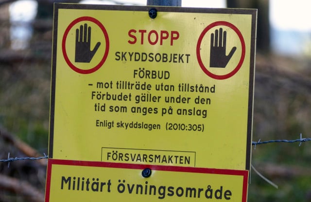 Foreign citizens arrested for trespassing in Swedish military area