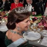 Sweden's Queen Silvia talks to her table companion.Photo: Janerik Henriksson / TT
