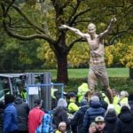 In Pictures: This is what Zlatan Ibrahimovic looks like when he unveils a statue of himself