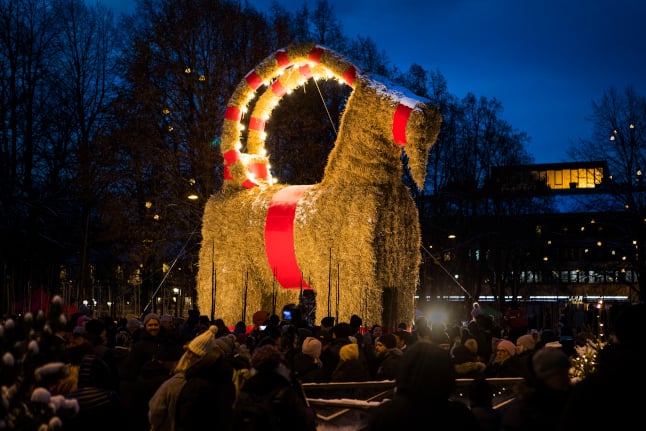 Gävle's ill-fated Christmas goat survives as smaller sibling burns