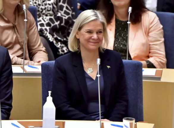 magdalena andersson in parliament